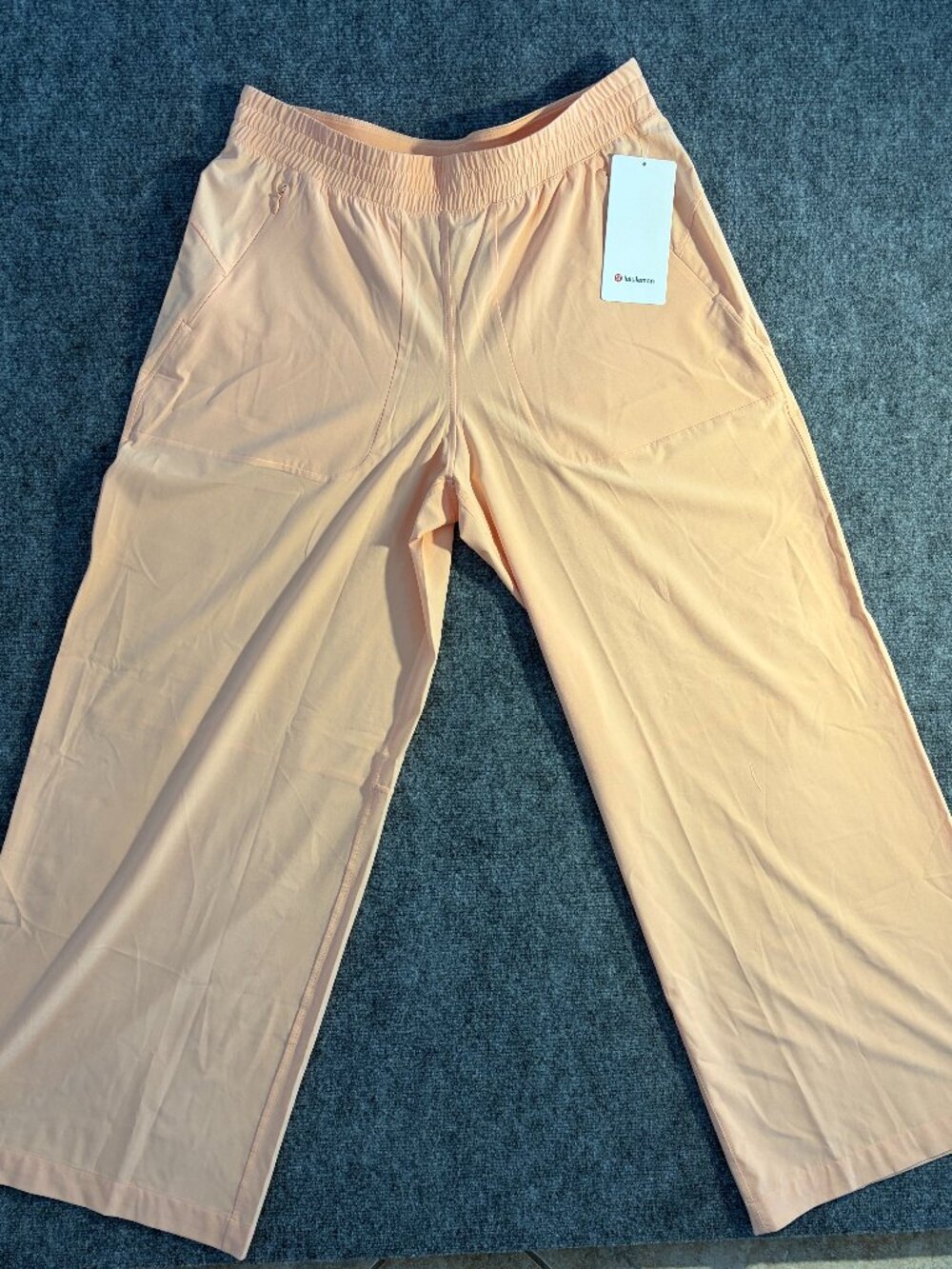 NWT Lululemon Swift Wide Leg Mid Rise Pant, New Authentic, Peach Bellini 12